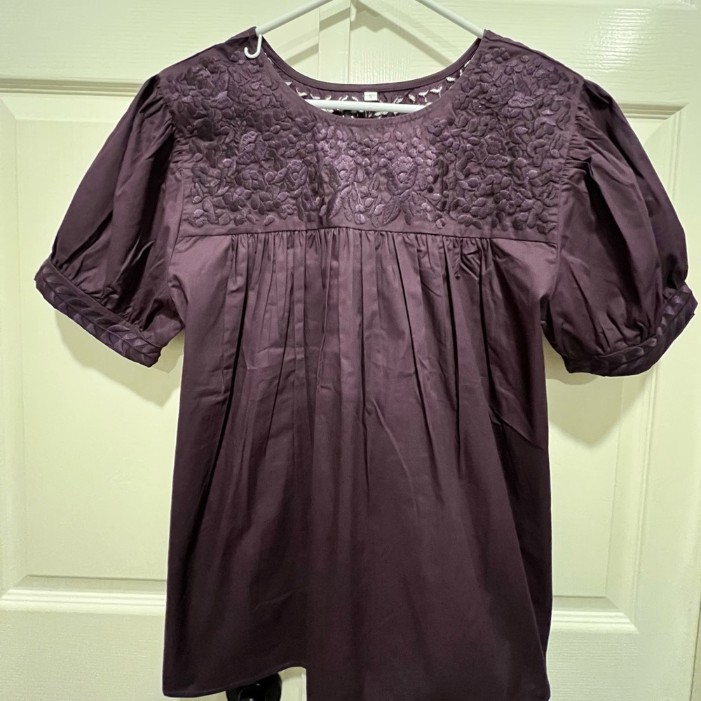 Elegant Purple Women's Blouse